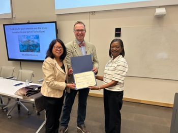Dr. Dongmei Cui (left), Dr. Timothy Wilson (middle) and Dr. Lecretia Buckley (right)